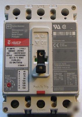 Westinghouse mccb circuit breaker hmcp 15A 3 pole 3 ph