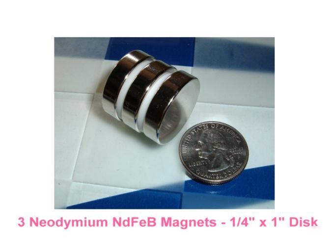 3 ndfeb neodymium magnets 1/4