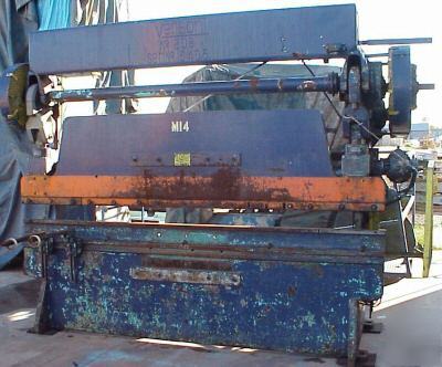  60 ton x 10' verson model 208 press brake 8'-6