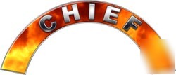 Fire helmet arcs rockers FF50 reflective chief fire