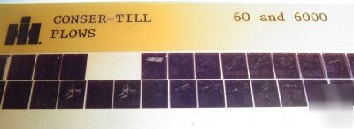 Ih 60 & 600 conser till plow parts catalog microfiche