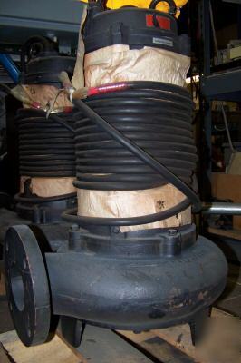 Lot of 4 submersible pumps 3 & 5 hp 230V 3P 150 gpm