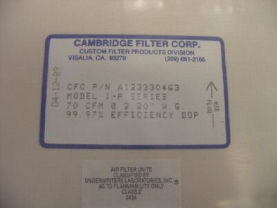 New cambridge filter corp. model: A1233304G3 filter, <r