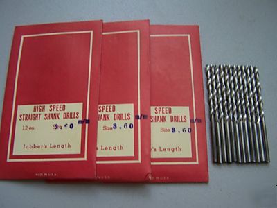 New metric drill bits 3.60 usa made qty 36 