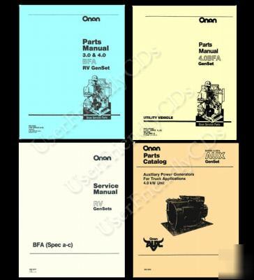 Onan bfa genset service manual parts user -35- manuals