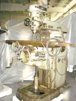 Ram morey vsr 2 vertical mill 12 x 50 w/ power feed dro