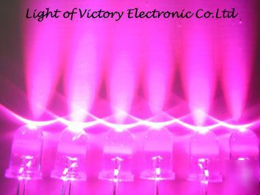 1000 x 5MM pink led lamp 10,000MCD + 1000 free resistor