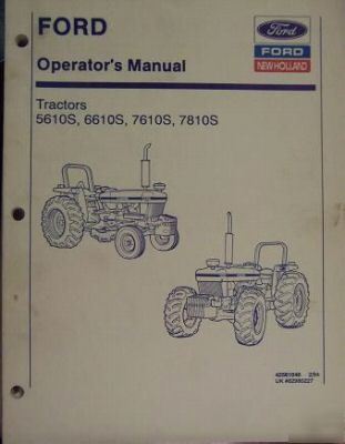 Ford 5610S,6610S,7610S,7810S tractors operator's manual