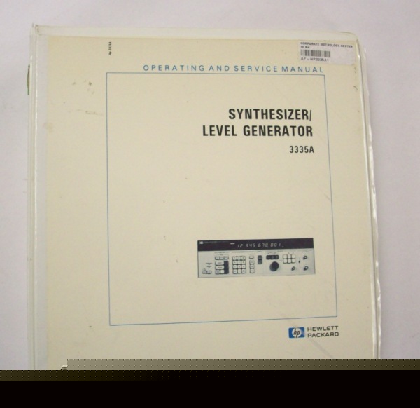 Hp 3335A synthesized generator operating service manual
