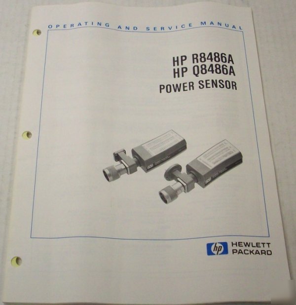 Hp R8486A/Q8486A power sensor op/svc manual - $5 ship 