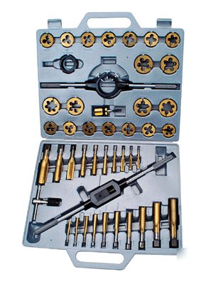 New carrera 45PC titanium tap & die set jumbo sae