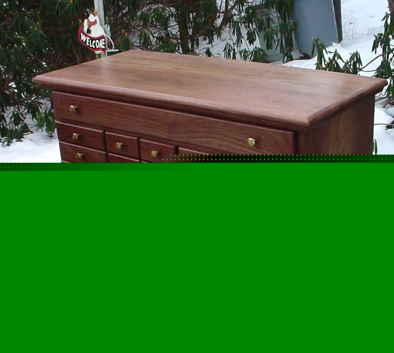 New large solid walnut machinist chest 20 drawers