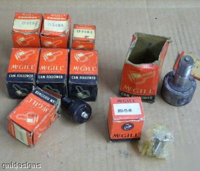 New 9 piece lot mcgill camrol cam followers & bearing 