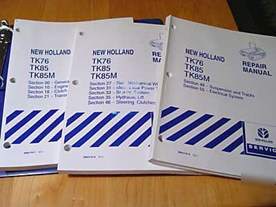 New holland TK76 TK85 TK85M crawler service manual nh