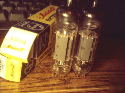 2 excellent (rare) 6BM8 ECL82 tubes (miniwatt philips)