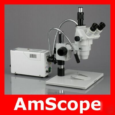 3.35X-90X stereo gooseneck zoom microscope