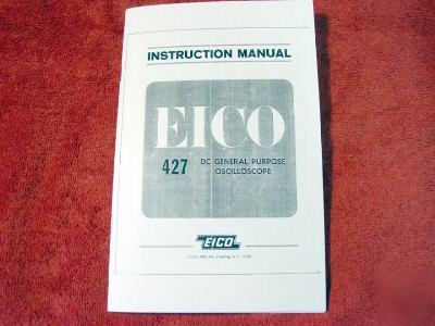Eico model 427 oscilloscope scope manual