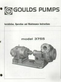 Gould pump 3755 installation maintenance manual