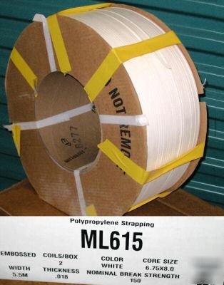 Pallet lot (36) rolls strap rolls polypropylene ML615
