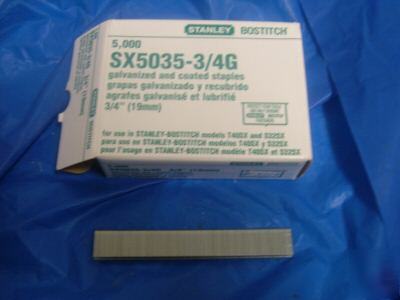 Senco,hitachi,bostitch 3/4IN. leg staples 5,000 box 