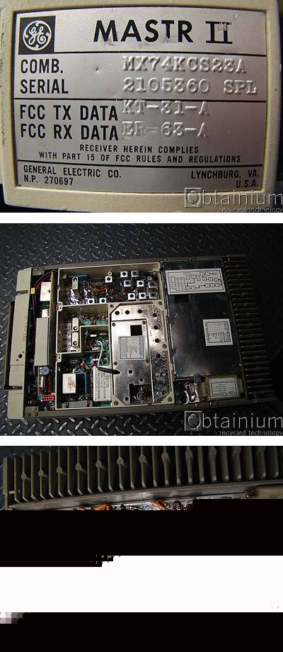Ge mastr ii uhf mobile radio MX74KCS23A 100W 36-42 mhz