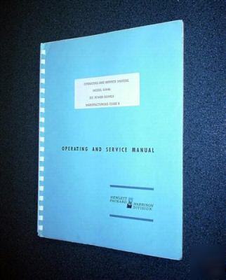 Hp 6264A original operators - service manual