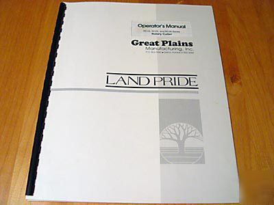 Land pride RC1548 RC2560 RC3572 RC25 rc operator manual