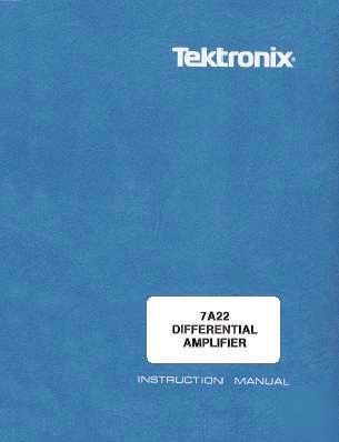 Tek 7A22 service/op manual in 2 res w/txtsrch+extras