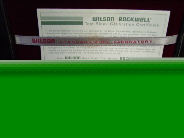Wilson rockwell calibration test set w/diamond