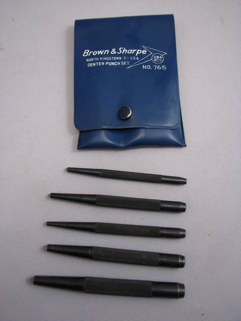 Brown & sharp 5 piece center punch set # 765