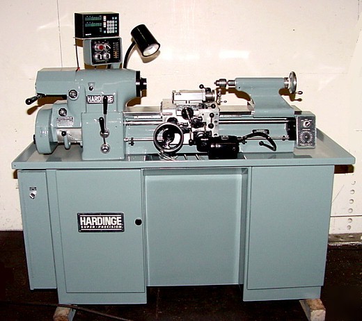 1984 hardinge hlv-h precision engine lathe w/sony dro