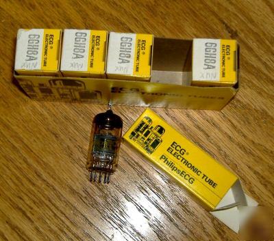 Five (5) 6GH8A nos philips egc vacuum tubes