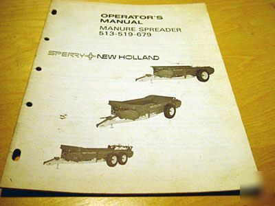 New holland 513 519 679 spreader operator's manual nh