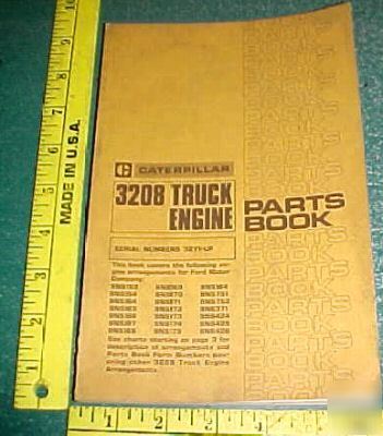 1980 caterpillar 3208 truck engine illus. parts book 
