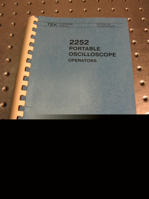 G27871 tektronix 2252 operators manual