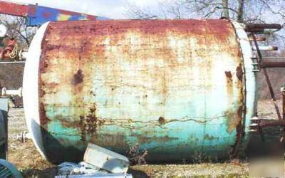 Pfaudler 5000 gallon vertical glass lined storage tank
