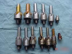 13 lot aircraft aviation countersink cutters tools