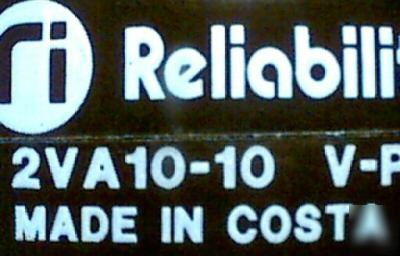 (2) reliability 2VA10-10 fuses, dip