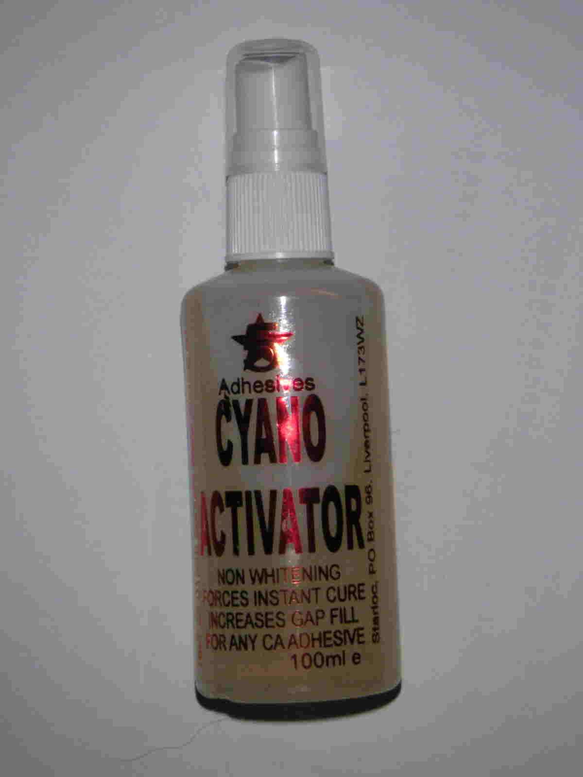 Accelerator for cyano / superglue craft repair hobby rc
