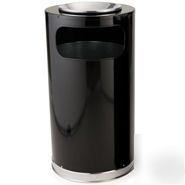 Atrium powder coated steel waste container