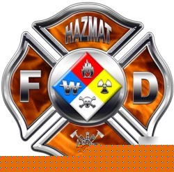 Firefighter hazmat decal reflective 2