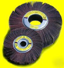Flap wheels unmounted 4 dia X1-1/4 WIDEX5/8 hole 100GRT