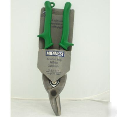 Midwest aviation metal snips made in usa - cuts right