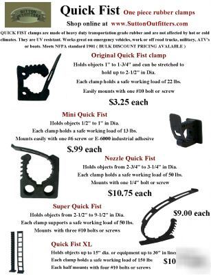 Mini quick fist tool holder clamp fire / rescue truck