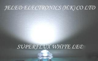 NEW300X superflux white 5MM r/h led lamp 15,000MCD f/s