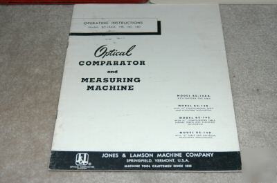 Various jones & lamson comparator catalogs