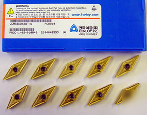 10 pcs korloy vnmg 332-hs inco roughing carbide inserts
