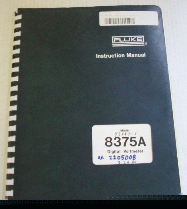 Fluke 8375A digital voltmeter op & svc manual