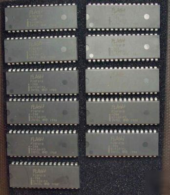 Intel flash P28F810-200 lot of 11 ics