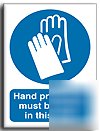 Hand protec.m.be worn sign-a.vinyl-200X250(ma-010-ae)